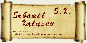 Srbomil Kalušev vizit kartica
